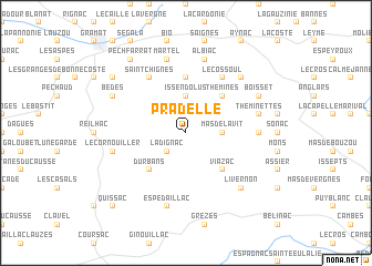 map of Pradelle