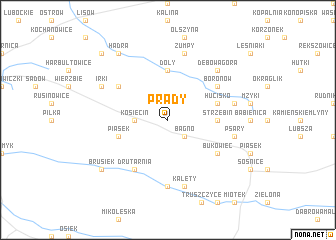 map of Prądy