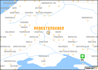 map of Præstens Kær