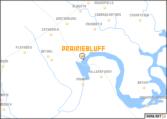 map of Prairie Bluff