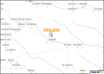 map of Prăjeni