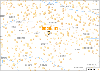 map of Pranjići