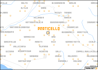 map of Praticello