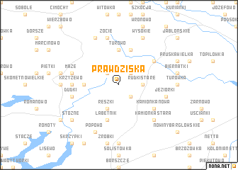 map of Prawdziska