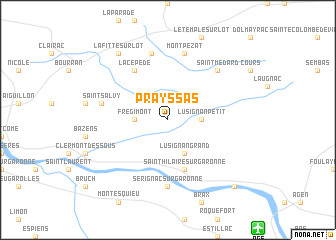 map of Prayssas