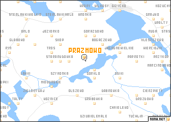 map of Prażmowo