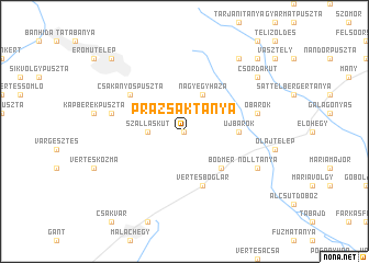 map of Prazsáktanya