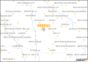 map of Préaux