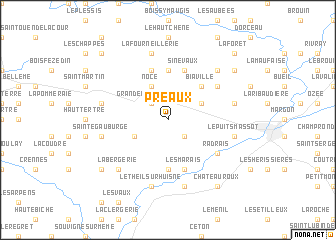 map of Préaux