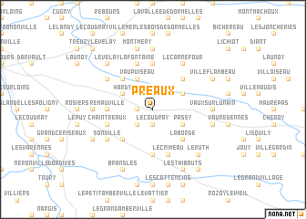 map of Préaux