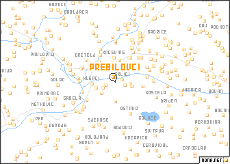 map of Prebilovci