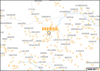 map of Prebiša