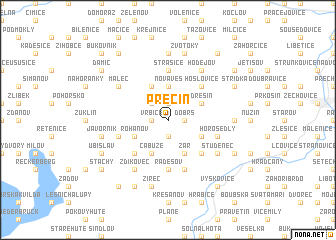 map of Přečín