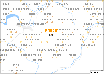 map of Prečín