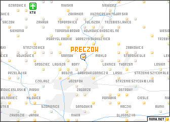 map of Preczów