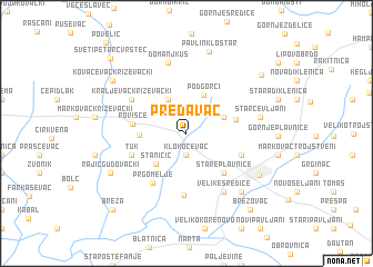 map of Predavac