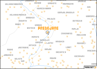 map of Predejane