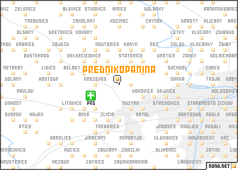 map of Přední Kopanina