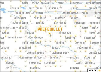 map of Pré Feuillet