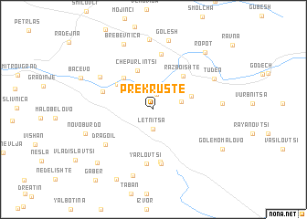 map of Prekrŭste