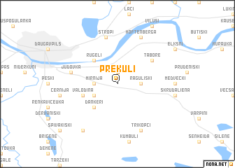 map of Prekuli