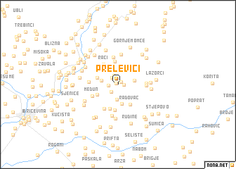 map of Prelevići