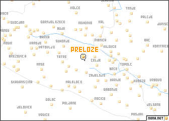 map of Prelože