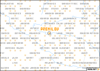 map of Přemilov