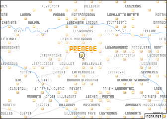 map of Prenède