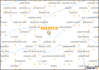 map of Prépotin