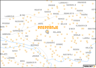 map of Prepranje