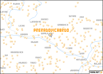 map of Preradovića Brdo