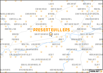 map of Présentevillers