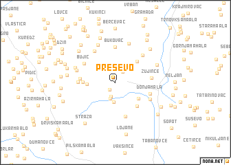 map of Preševo