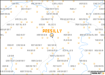 map of Présilly