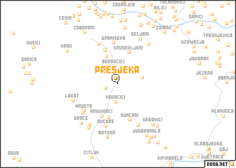 map of Presjeka