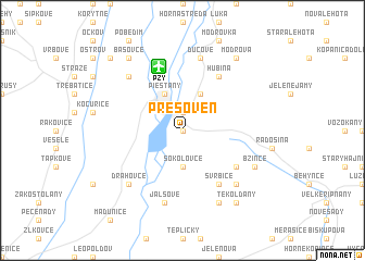 map of Prešoveň