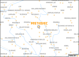 map of Pretkovec