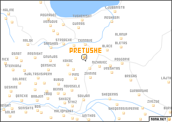 map of Pretushë