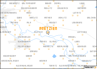 map of Pretzien