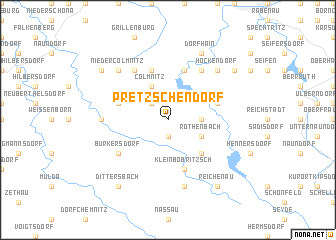 map of Pretzschendorf