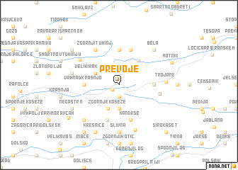 map of Prevoje