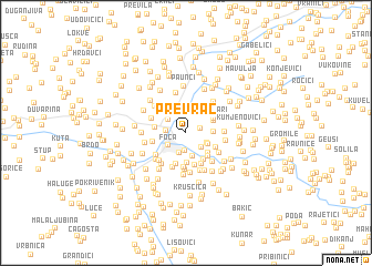 map of Prevrač