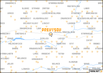 map of Převýšov
