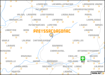 map of Preyssac-dʼAgonac