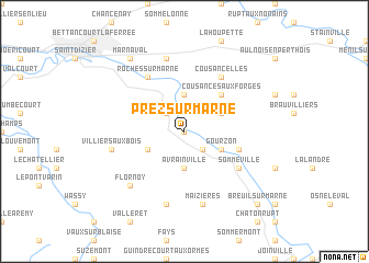 map of Prez-sur-Marne