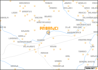 map of Pribanjci