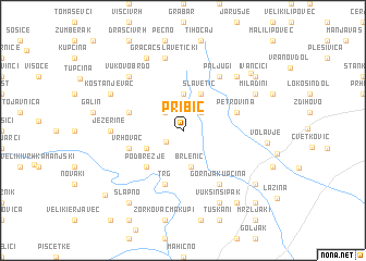 map of Pribić