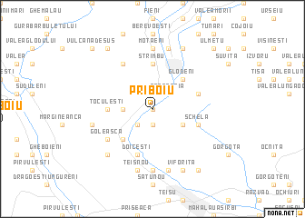 map of Priboiu
