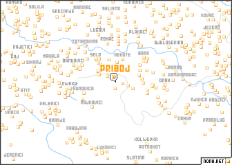 map of Priboj